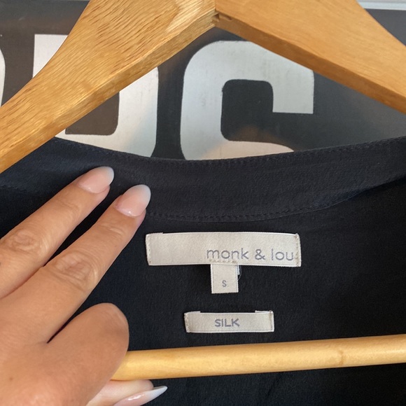 Monk & Lou Black Silk Dress - Small - Picture 2 of 3